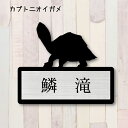 表札【カブトニオイガメ】 M かわいい ネームプレート ペット 爬虫類 亀 カメ グッズ マンション アパート 戸建て 取付 簡単 ギフト 彫刻 宅配ボックス ...