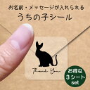 うちの子 シール お得な3シートセット【 スフィンクス 】 お名前シール 名前付け メッセージ ステッカー ペット グッズ 防水 透明 クリア オーダーメイド ...