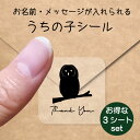 【 スーパーSALE P5倍 】 うちの子 シール お得な3シートセット【 ウラルフクロウ 】 お名前シール 名前付け メッセージ ステッカー ペット グッズ 防水 透明 クリア オーダーメイド minne Creema BASE メルカリ ラベル 入学 入園 かわいい おしゃれ フクロウ