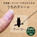 【 スーパーSALE P5倍 】 うちの子 シール お得な3シートセット【 ウサギフクロウ 】 お名前シール 名前付け メッセージ ステッカー ペット グッズ 防水 透明 クリア オーダーメイド minne Creema BASE メルカリ ラベル 入学 入園 かわいい おしゃれ フクロウ