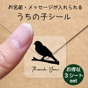 うちの子 シール お得な3シートセット【 カナリア 】 お名前シール 名前付け メッセージ ステッカー ペット グッズ 防水 透明 クリア オーダーメイド mi...