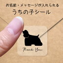 【 マラソン中 P5倍 】うちの子 シール 【 アメリカンコッカースパニエル 】 お名前シール 名前付け メッセージ ステッカー ペット グッズ 防水 透明 ク...