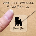 【マラソン中 P5倍】 うちの子 シール 【 豆柴 】 お名前シール 名前付け メッセージ ステッカー ペット グッズ シルエット 防水 透明 クリア オーダー...