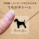 うちの子 シール 【 ウェルシュテリア 】 お名前シール 名前付け メッセージ ステッカー ペット グッズ シルエット 防水 透明 クリア オーダーメイド mi...