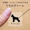 【マラソン中 P5倍】 うちの子 シール 【 ジャイアントシュナウザー 】 お名前シール 名前付け メッセージ ステッカー ペット グッズ シルエット 防水 透...