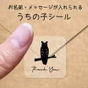 【マラソン中 P5倍】 うちの子 シール 【 ウサギフクロウ 】 お名前シール 名前付け メッセージ ステッカー ペット グッズ シルエット 防水 透明 クリア...