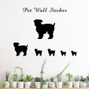 ウォールステッカー 【 ベルジアングリフォン 】かわいい ペット シール シルエット グッズ おしゃれ プレゼント ギフト カッティング 転写シール 転写シート...