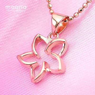 ハワイアンジュエリー シルバー925 ネックレスチェーン 送料無料 オープン プルメリア ピンクゴールド ペンダント レディース レディース モアナ おすすめ ...
