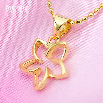 ハワイアンジュエリー ネックレスチェーン送料無料 オープン プルメリア イエローゴールド シルバー ペンダント レディース モアナ あす楽 人気 おすすめ 妻 ...