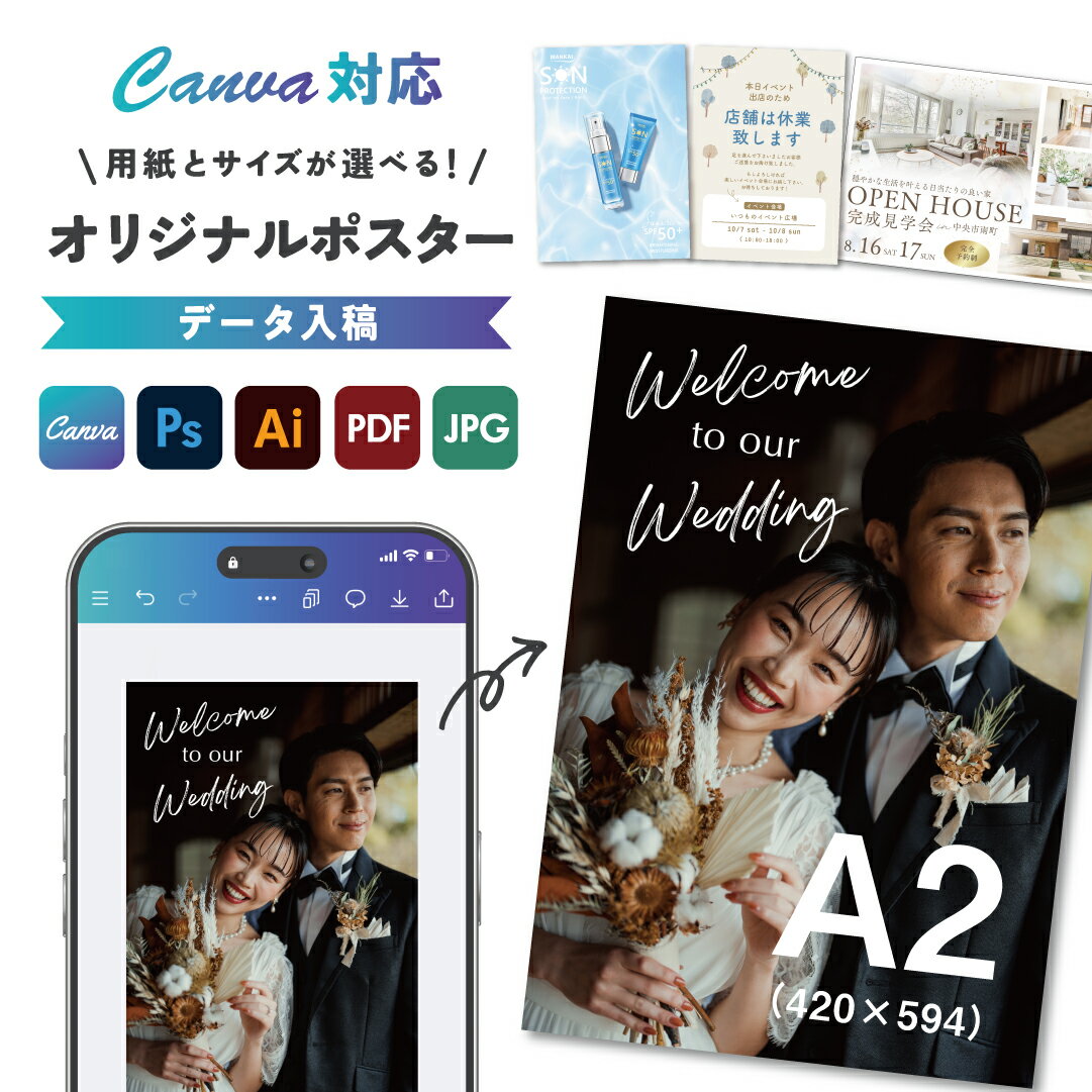 Rakuten - お客様データ支給 大判 ポスター 印刷 出力 1枚 Canva対応 ポスター印刷 ウェルカムボード ウェルカムスペース 写真 イラスト プリント 光沢 半光沢 マット 大きい サイズ 高画質 入稿 B3 B2 B1 B0 A2 A1 A0 A1サイズ A0サイズ A2サイズ B3サイズ B2サイズ B1サイズ B0サイズ