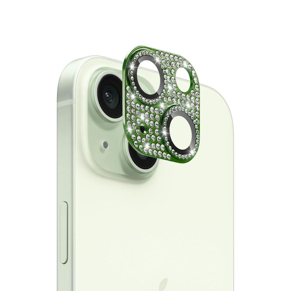 iPhone 15 用/iPhone 15 Plus 用 カメラ保護ガラスフィルム カメラレンズ保護カバー アルミニウム合金+強化ガラス製 カメラカバー キズ防止 露出オーバー防止 耐衝撃 防塵 防滴 薄型 3D全面保護