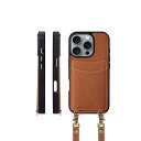 COGURE コグレ iPhone16Pro ケース ショルダーストラップ 本革 カード収納 落下防止 耐衝撃 ギフトボックス付き COPGCS キャラメル【C...