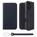 HANATORA iPhone16 ケース 手帳型 本革 スマホケース スマホ スタンド ストラップ 付き シュリンクカーフレザー ギフト ベルトなし マグネッ...