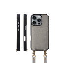 COGURE コグレ iPhone16Pro ケース ショルダーストラップ 本革 カード収納 落下防止 耐衝撃 ギフトボックス付き COPGCS グレージュ【G...