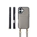COGURE コグレ iPhone16 ケース ショルダーストラップ 本革 カード収納 落下防止 耐衝撃 ギフトボックス付き COPGCS グレージュ【Greg...