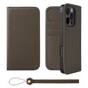 HANATORA iPhone16Pro ケース 手帳型 本革 スマホケース スマホ スタンド ストラップ 付き シュリンクカーフレザー ギフト ベルトなし マ...
