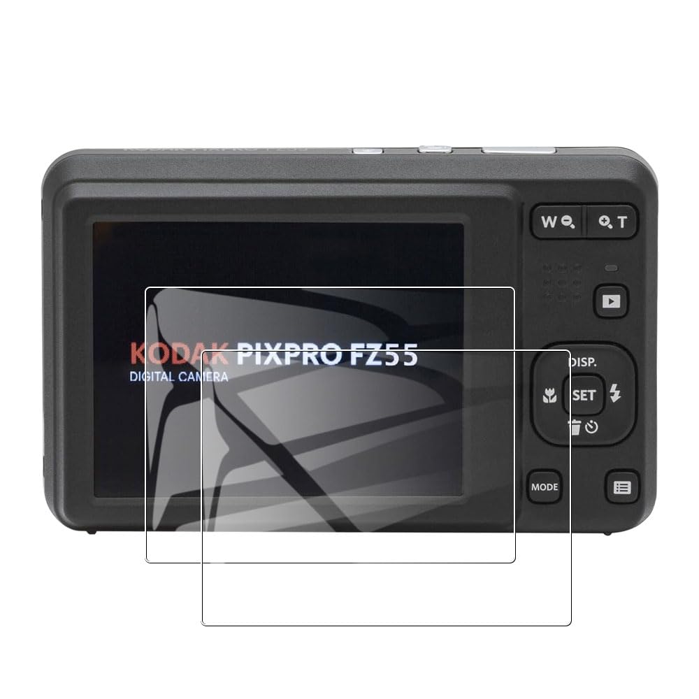 【2枚】kodak pixpro fz55 カメラ用 保護フィルム [HVUYAL] 気泡防止 高度透明 自動吸着 飛散防止処理 耐衝撃 防汚 保護フィルム kodak pixpro fz55 対応 液晶保護フィルムのサムネイル