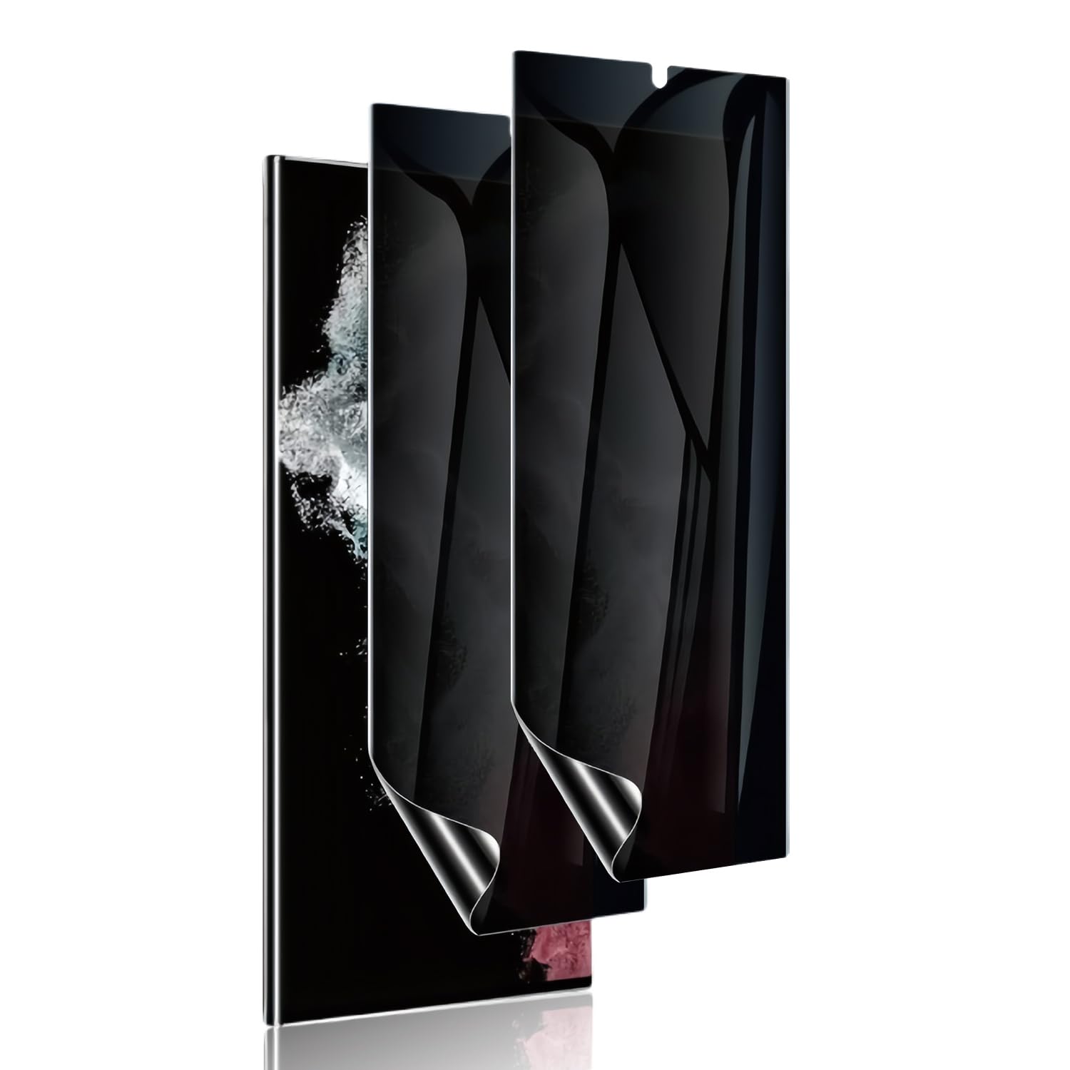 【2枚セット】Galaxy S24 Ultra 用 覗き見防止フィルム 指紋認証対応 【柔らかいTPU素材 自動修復】ギャラクシー S24ultra 3D曲面保護ガラスフィルム【インストールツール付き】貼り付け簡単 浮き