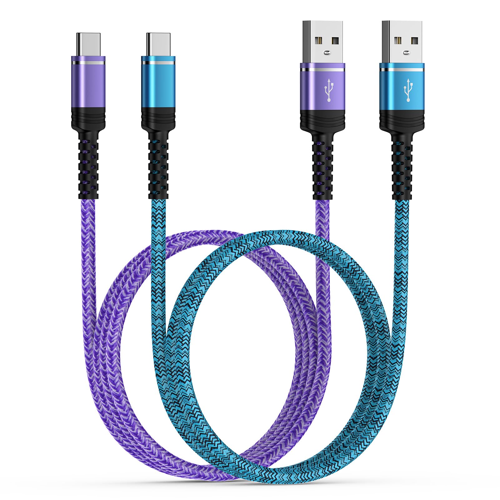 ANNIBER USB Type C ケーブル 3A急速充電 携帯充電ケーブル QC3.0/2.0対応 【0.9m+...