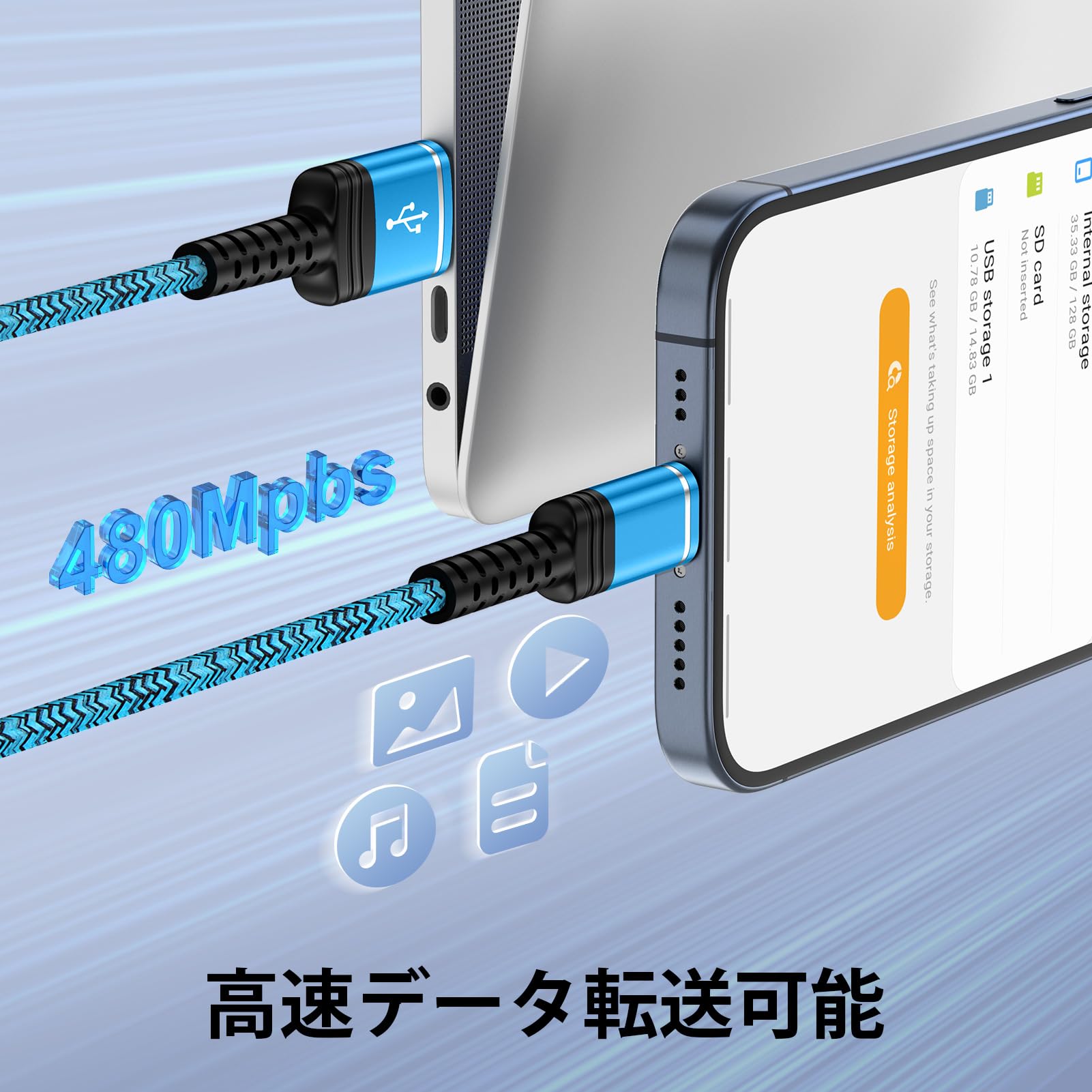 ANNIBER USB Type C ケーブル 3A急速充電 携帯充電ケーブル QC3.0/2.0対応 【0.9m+1.8m/2本セット】ナイロン編み 充電コード タイプc 高速データ転送 アンドロイド タイプc 充電器ケーブル iPhone16/15/Galaxy