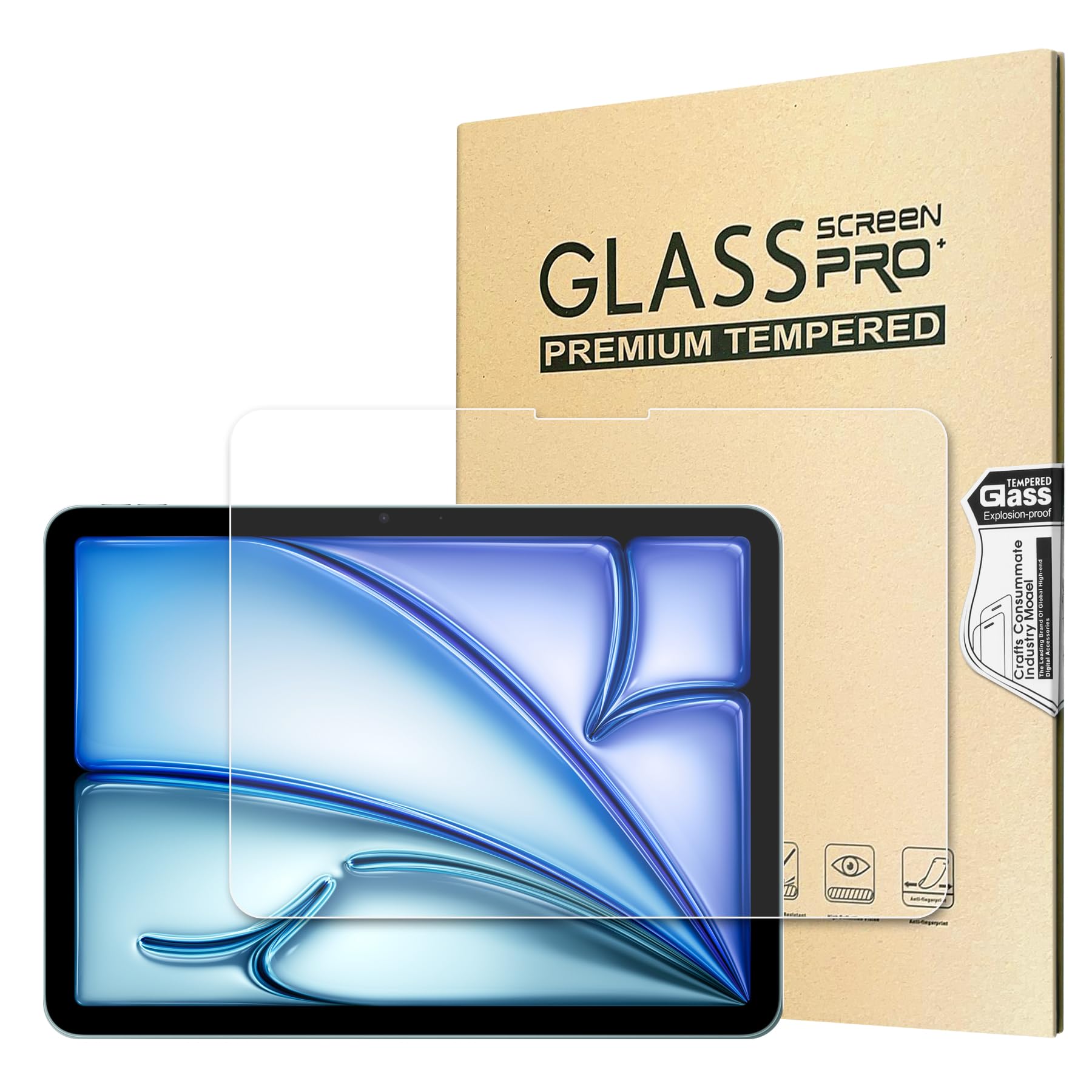 低反射 アンチグレア加工 iPad Air 11 (M2) マットタイプ強化ガラスフィルム air 第6世代 指紋防止 アイパッド エア プロ ミニ さらさら 国産AGC旭硝子素材使用 アンチグレア マットタイプ強化ガ