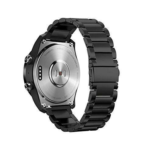 Kartice Compatible with Ticwatch Pro/ Galaxy Watch 46mm Gear S3 バンド 22mm高級ステンレス鋼バンド fossil Q EXPLORIST/Huawei Watch 2 Classic/Huawei Watch GT通用交換ベルト 調整工具付き (1-ブラック)