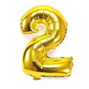 ちょうど良い大きさ 数字バルーン ゴールド 誕生日 ウェディング パーティーに (2)