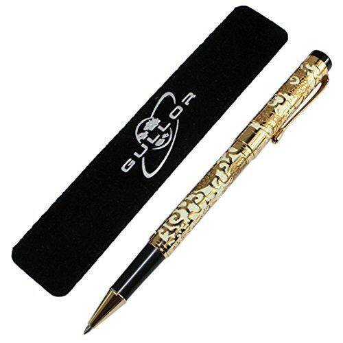 ギフトボックスGullor高度なローラーペンJinhao5000アプリコットとゴールドドラゴンの年 Apricot & gold rollerball pen