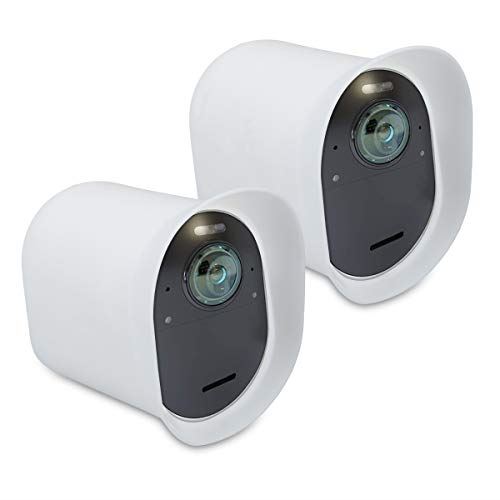 kwmobile 2x Arlo Ultra/Arlo Pro 3 用 ケース - シリコン 監視カメラ 保護カバー 防犯カメラ用 白色
