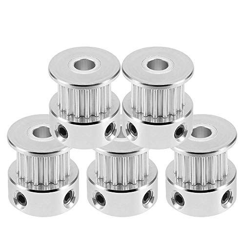 Saipor GT2-16歯 タイミングベルトプーリー アルミギアホイール 5mmボア 6mm幅 3Dプリンター用 (5個) 16歯 5mm