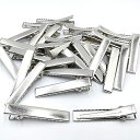 ヘアクリップ 約30個入り 40mm丈 ヘアピン 髪留め 金具 ヘアアクセサリー パーツ シルバー DIY ホビー 業務用 大人 子供 (40mm)