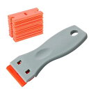 ArtGear 業務用ガラス掃除プロ用ツール ポケットスクレーパープラスチック替刃付 20 個,クレーパー ステッカーやガスケット、のり剥がしに Set 3