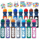 Shuttle Art ドットマーカー ウォッシャブルマーカーペン カラーペン 水性 14色セット 洗える お絵かきセット 画用紙付 59ml 子供用 塗り絵 ...