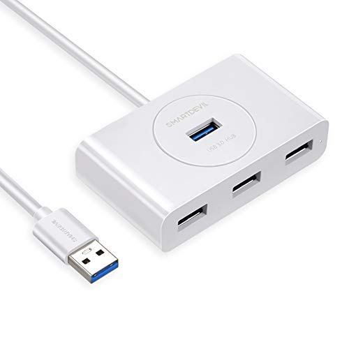 USBハブ SmartDevil 4ポート拡張 USB 3.0 hub 高速転送 セルフパワー/バスパワー 延長用 PS4，Mac，iMac等に最適 (0.5M， 白)