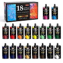 Shuttle Art アクリル絵の具 スパウトパック18色セット 速乾 防水 耐久 パウチ容器 120ml キャンバス/ガラス/陶器に描ける 子供用 イラスト...
