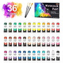 Shuttle Art 水彩絵の具 36色セット 透明水彩 12ml チューブ 大人の塗り絵 水彩画 お絵描き 美術 画材セット 学校用 幼稚園 初心者 専門家...