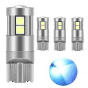T10 LED 爆光 キャンセラー内蔵 車検対応 9個3030チップ12V-24V カー/バイク ポジション ナンバー灯/ルームランプ/アイスブルー(4個入り)