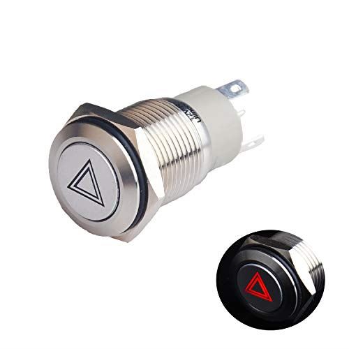 Ulincos U16F10 ܥ󥹥å ⡼󥿥귿 ɿ ϥ ON/OFF ڤؤ С ƥ쥹 12V å  LED 16mm ץ顼դ