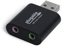 Plugable USB オーディオ変換アダプタ 3.5mm ヘッドホン マイク端子付 ステレオ 黒アルミニウム仕上げ Windows macOS Linux互換