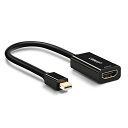 Mini Displayport Thunderbolt to HDMI 4 Kアダプタfor Apple MacBook、Macbook Pro、iMac、Macbook Air、Mac、MicrosoftサーフェスPro ブラック 40360