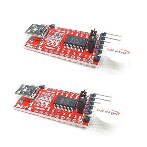 HiLetgoR 2Zbg FTDI FT232RL 3.3V 5.5V USB to TTL VA Ro[^[ A_v^[ W[ ftdi usbVAϊA_v^[ ArduinoɑΉ [sAi]