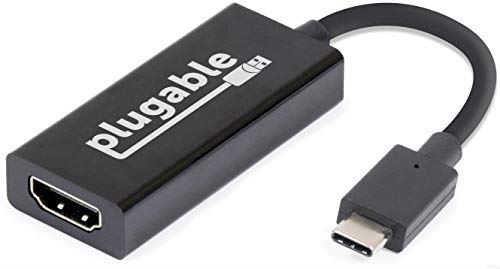 Plugable USBC - HDMI 2.0 ϊA_v^[A2018 iPad ProA2018 MacBook AirA2018/2017 MacBook ProASurface Book 2Ȃ USB-C ܂ Thunderbolt 3 |[gڃVXepi4K 3840x2160@60Hz ܂őΉj