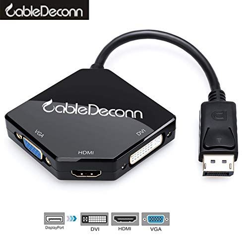 CableDeconn DisplayPort HDMI VGA DVI ϊ A_v^[ ő𑜓x1920X1080PΉ DP HDMI VGA DVI ϊP[u 3in1 @\ ϊnu |[g RlN^ Odsv bLRlN^[ PC j^ vWFN^[ DVD HDTV j^[p