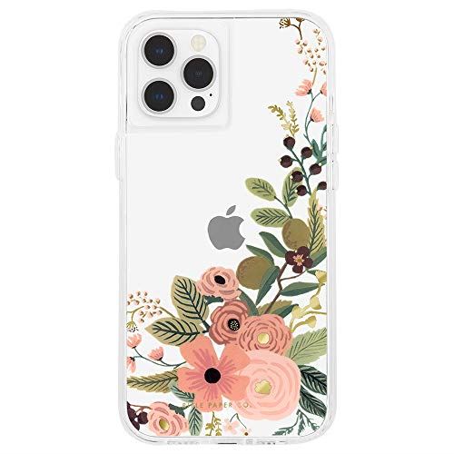 【Rifle Paper Co. by Case-Mate】 抗菌・3.0m 落下耐衝撃ハイブリッドケース ライフルペーパー Clear Garden Party Rose/w Micropel for iPhone 12 / iPhone 12 Pro CM043700