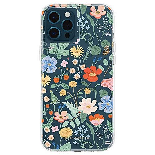 【Rifle Paper Co. by Case-Mate】 抗菌・3.0m 落下耐衝撃ハイブリッドケース ライフルペーパー Clear Strawberry Fields/w Micropel for iPhone 12 / iPhone 12 Pro CM043548