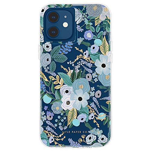 【Rifle Paper Co. by Case-Mate】 抗菌・3.0m 落下耐衝撃ハイブリッドケース ライフルペーパー Garden Party Blue/w Micropel for iPhone 12 mini CM043616