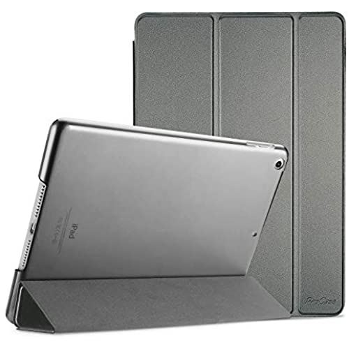 ProCase iPad Air 1(2013発売)ケース スマート 超スリム スタンド フォリオ保護ケース 半透明フロスト バックカバー 対応端末： iPad Air 9.7