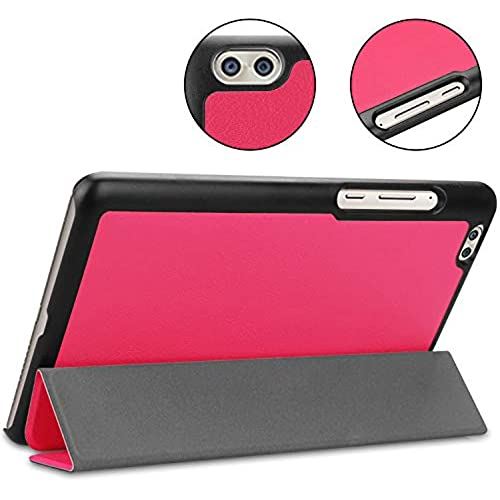 dtab Compact d-02K ケース LeTrade スタンド 機能付き 三つ折 高級PUレザー 超薄型最軽量 傷つけ防止 保護ケース カバー NTT docomo dtab Compact d-02K 8インチ専用 ローズピンク