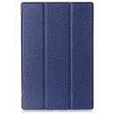 【Trocent】Sony xperia Z2 tablet ケース SONY SGP511 / SONY SGP512 / au SOT21 / docomo SO-05F ケース スタンド機能付き 三つ折型 超薄型 内蔵マグネット開閉式 PUレザーカバー スリープ喚起機能付けケース (Z2 Tablet, 三つ折ブルー)
