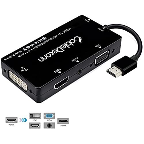 CableDeconn HDMI-VGA DVI HDMI ϊ A_v^ 4in1 @\nu HDMI to VGA DVI HDMI ϊ P[u o͂ 1080PΉ IX[X |[g Ro[^Aj^[AvWFN^[AHDTVȂǂ ubN